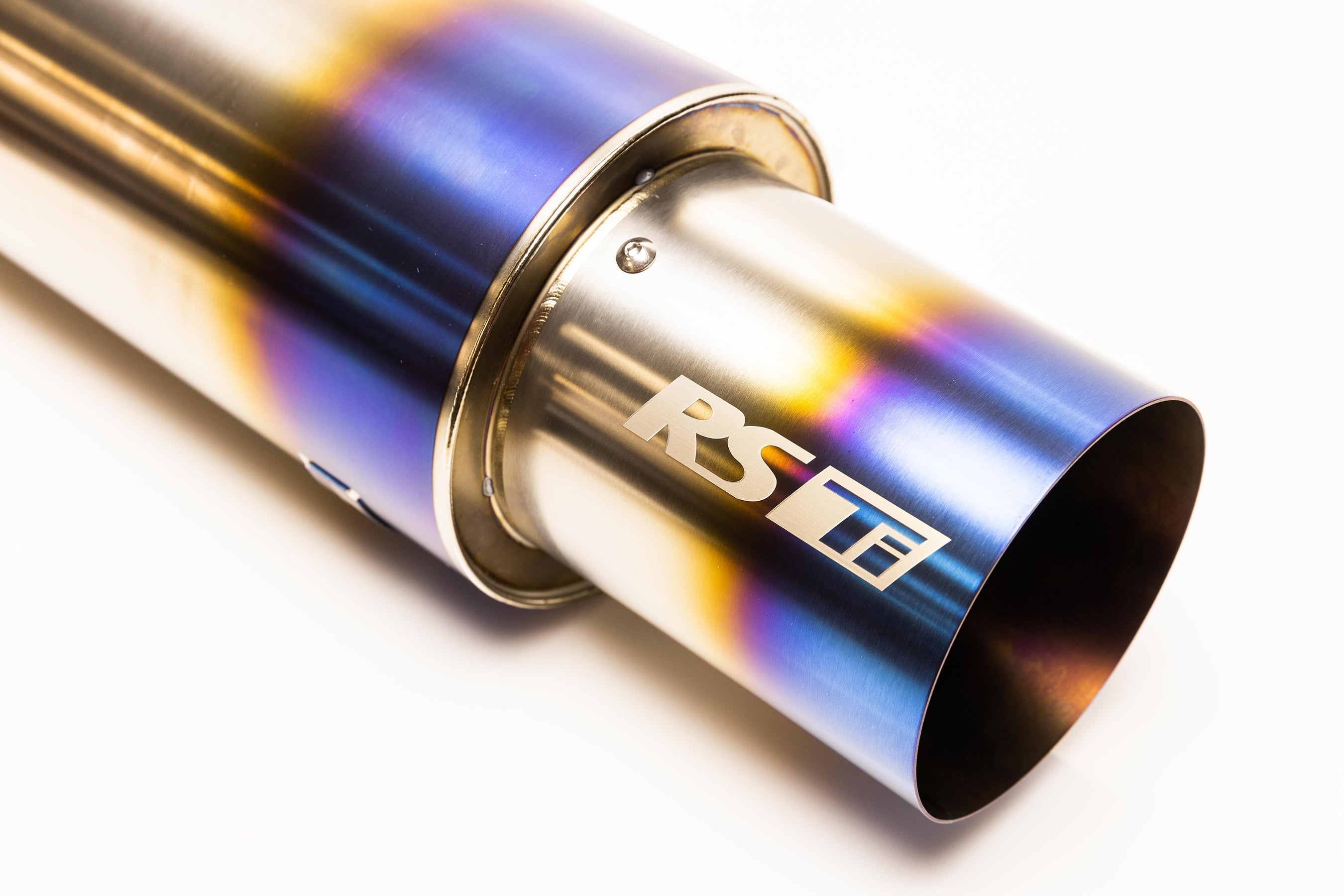 Universal RS-Ti Round Titanium Muffler(s) and Tip with V-Band