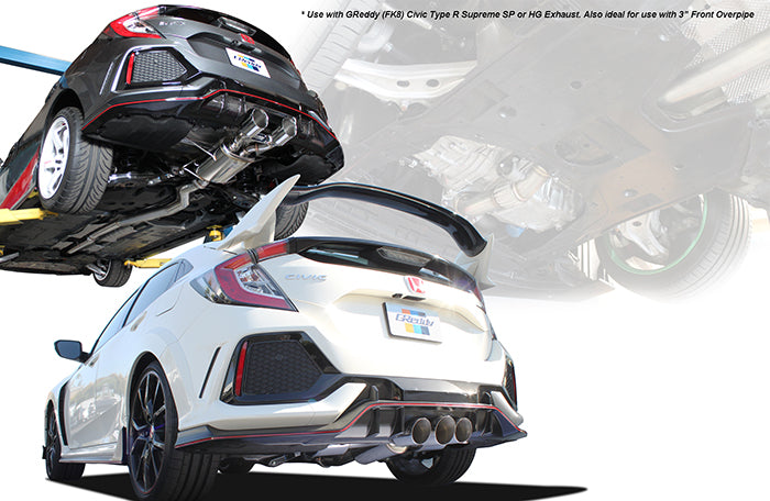 Honda (FK8) Civic Type R Full 3" Forward Mid-pipe & Front Over-pipe Upgrade