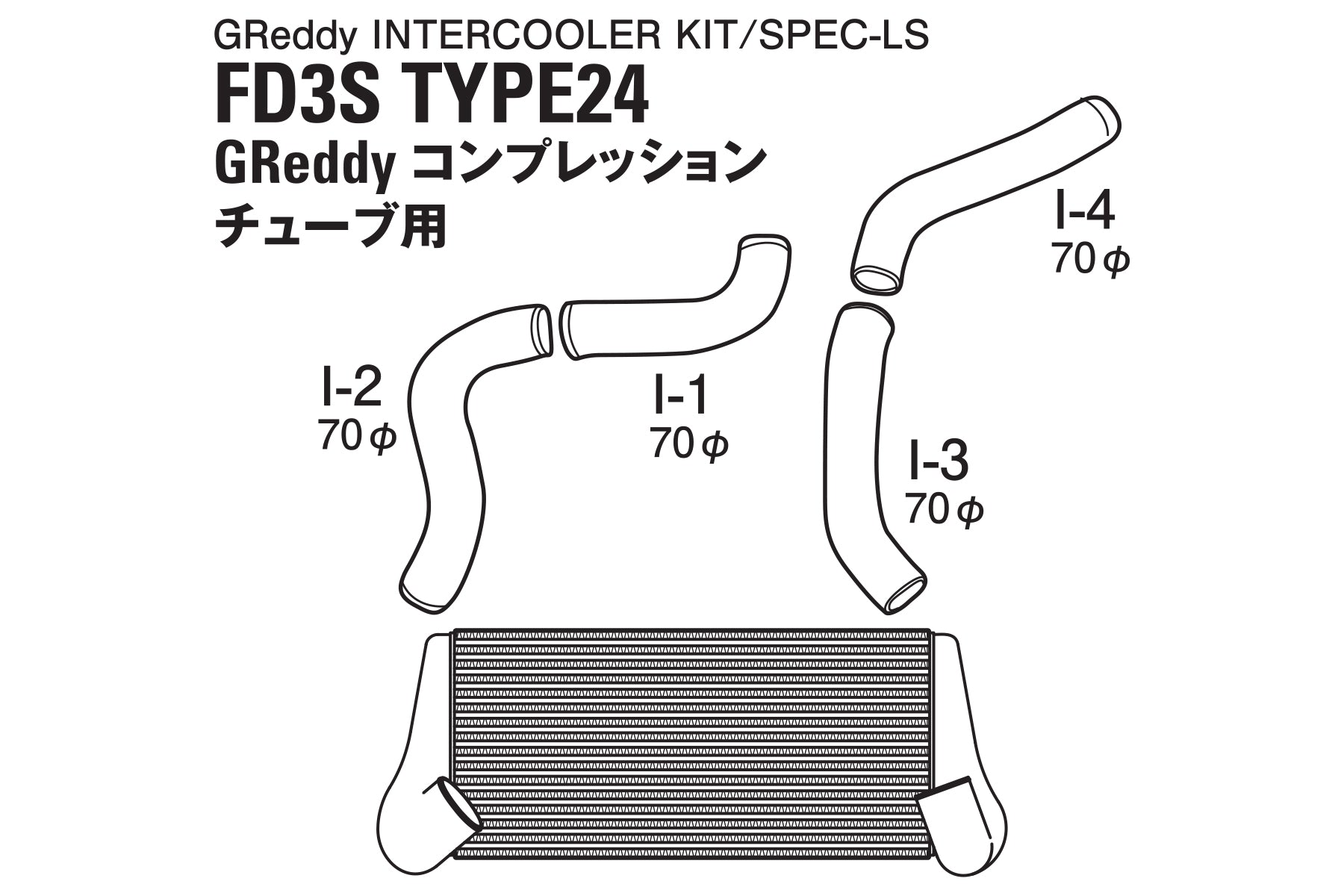 TRUST INTERCOOLER T-24F FD3S GREDDY COMP - (12040203)